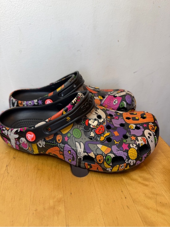 CROCS Shoes - Disney Halloween Crocs Mickey Minnie Spooky Print Clogs Women’s 10 Men’s 8